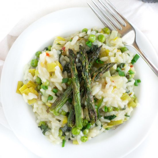 Vegan Leek and Pea Risotto