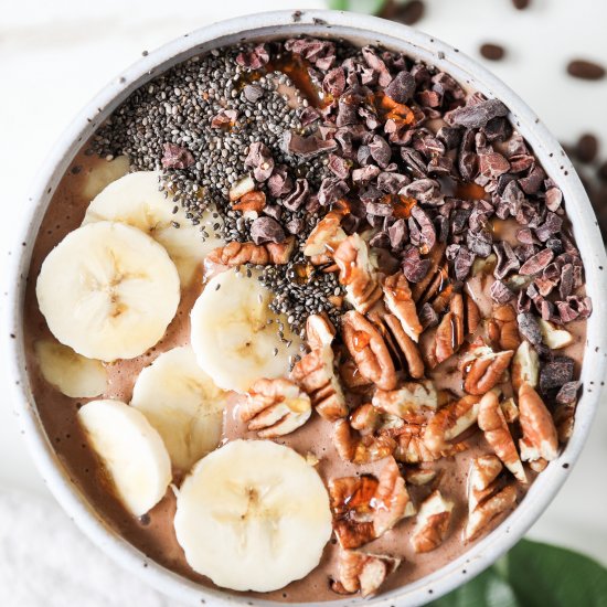 PB, Banana Mocha Smoothie Bowl