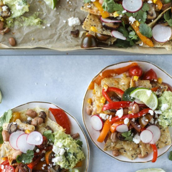 Veggie Fajita Sheet Pan Nachos