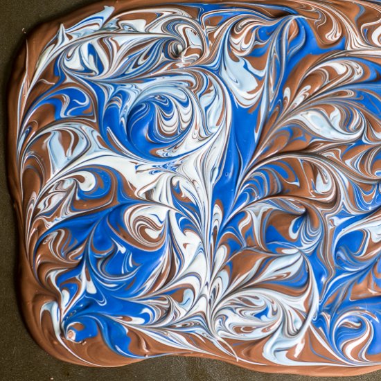 Milk Chocolate Marbleized Bark