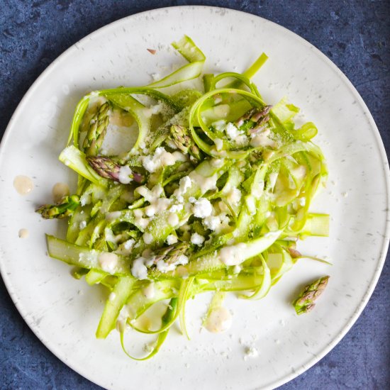 Lemon Tahini Asparagus Salad