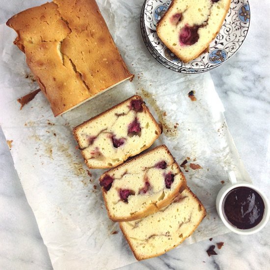 Raspberry Swirl Cream Cheese Cake