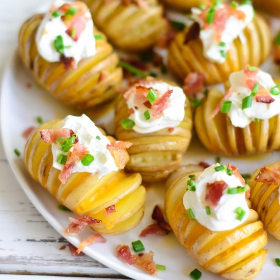 Mini Grilled Hasselback Potatoes