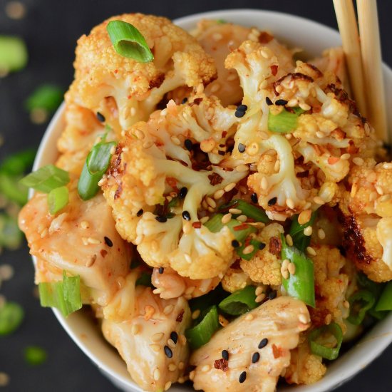 Honey Sriracha Sesame Cauliflower