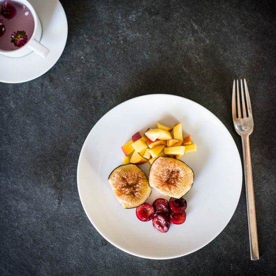 Roasted Figs and Cherries Dessert