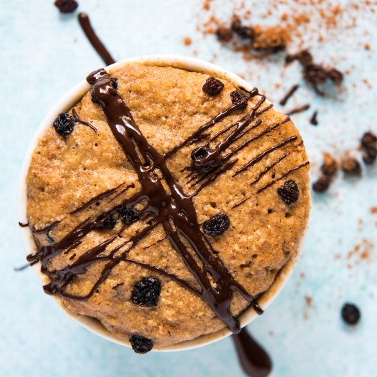 Hot Cross Bun Mug Cake