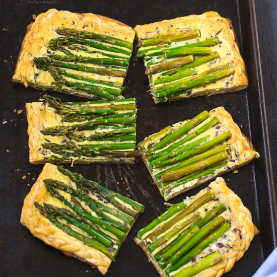 Spring Asparagus Puff Pastry Tart