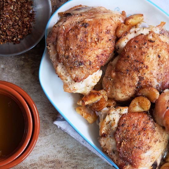 Roasted Garlic Clove Chicken