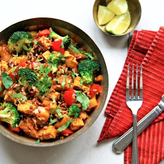 Indian Turmeric Tofu & Wild Rice