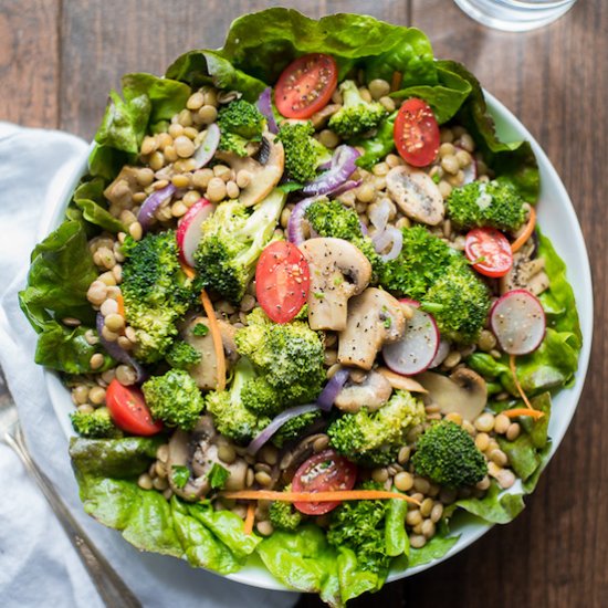 Mustard, Broccoli & Lentil Salad