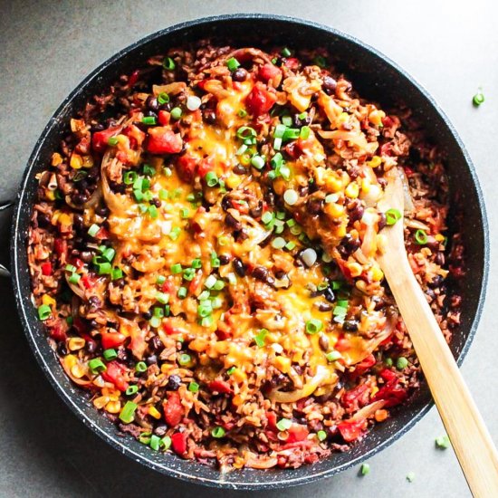 Cheesy Mexican Beef Skillet