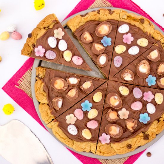 Easy Easter Chocolate Cookie Pizza