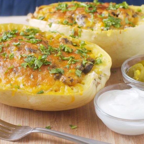 Enchilada Spaghetti Squash Bowls