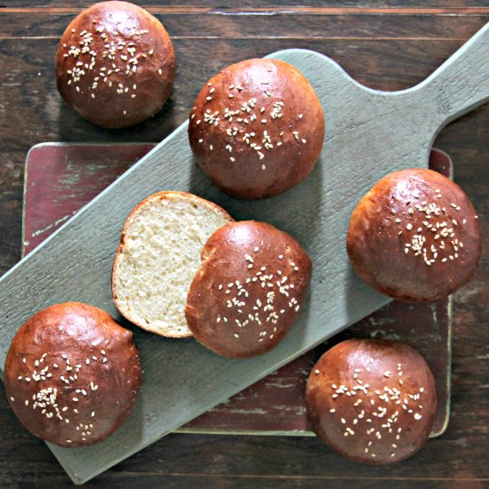 Light Brioche Burger Buns