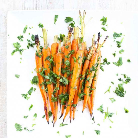 Honey Mustard Roasted Carrots