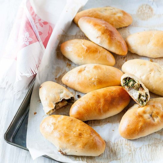 Russian Egg and Onion Hand Pies