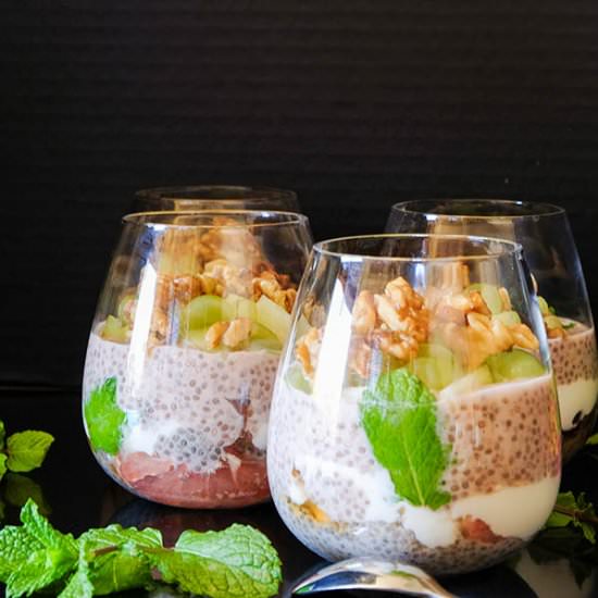 Chia Pudding with Maple Walnuts