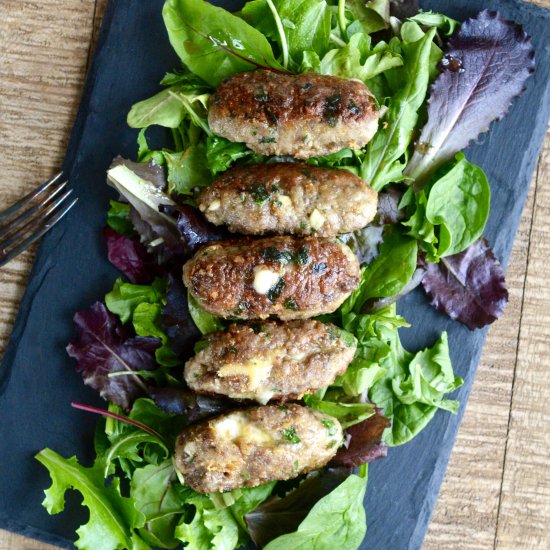 Polpette with Mesclun Salad