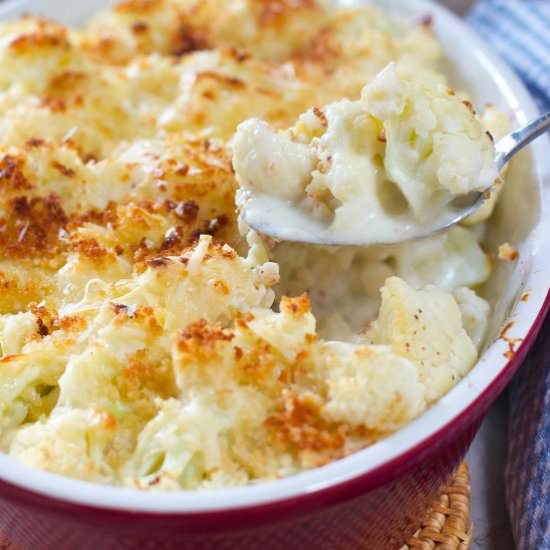 Creamy Cauliflower Au Gratin