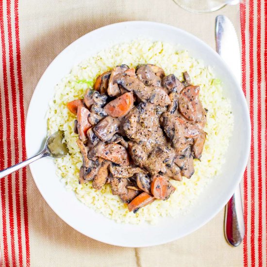 Vegan Mushroom Stroganoff