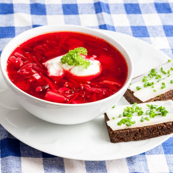 Russian and Ukrainian Borscht