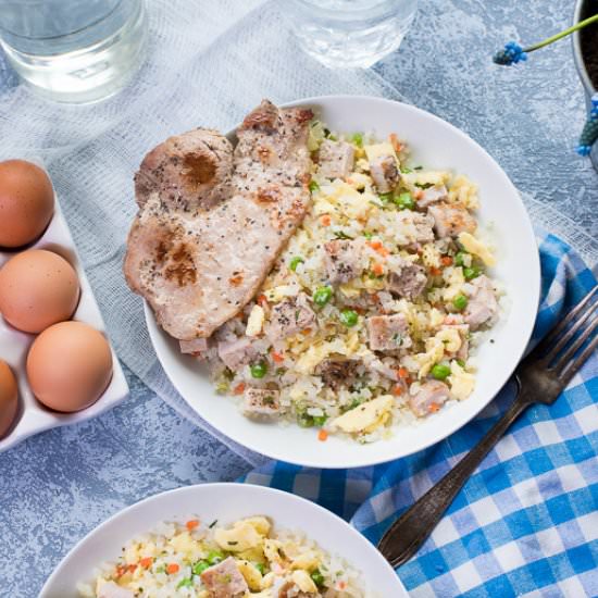 Pork Fried Cauliflower Rice