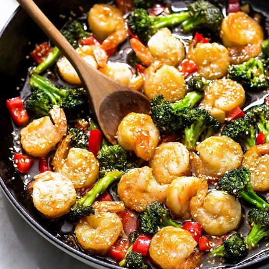 Teriyaki Shrimp Broccoli Stir Fry