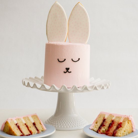 Strawberry Lemonade Bunny Cake