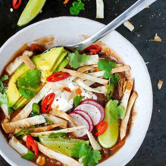 Spicy Chicken Tortilla Soup