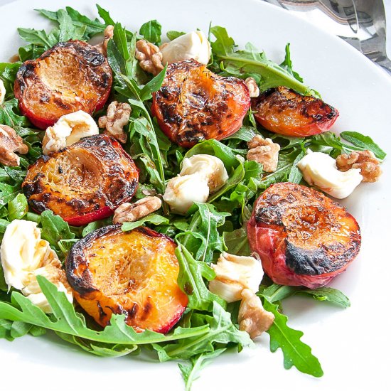 Balsamic Peach & Mozzarella Salad