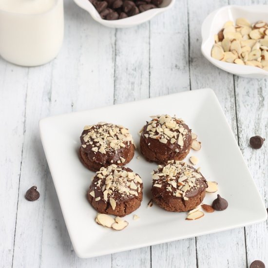 Chocolate Frosted Almond Cookies