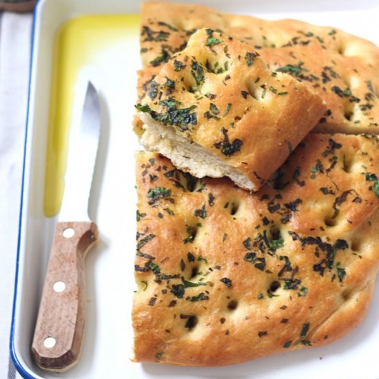 Wild garlic Focaccia