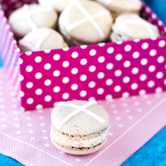 “hot cross” macarons