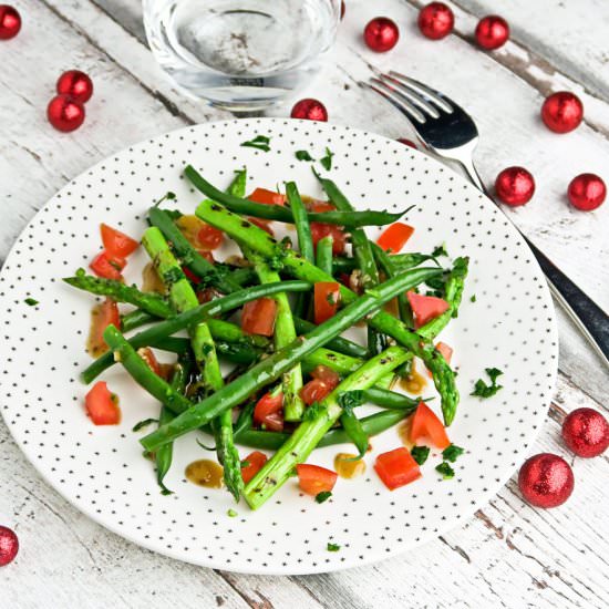 Asparagus and green bean salad