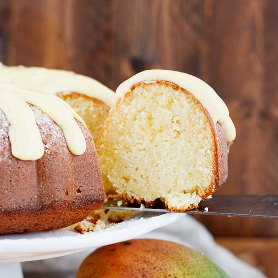 Mango Glazed Bundt Cake