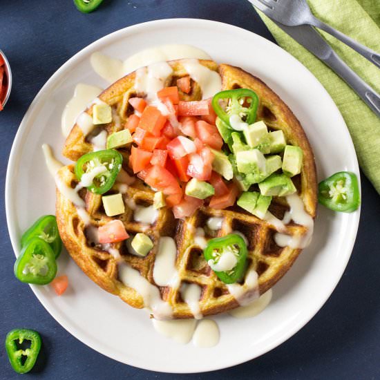 Savory Jalapeno-Beer Cheese Waffles