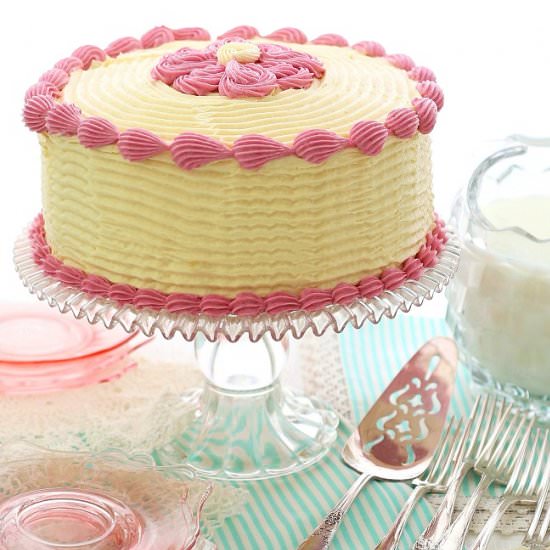 Checkerboard Cake Vintage Frosting