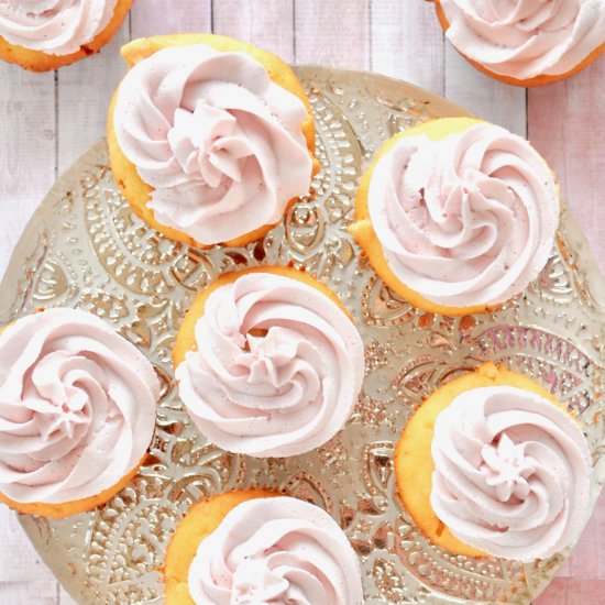 White Chocolate Rosewater Cupcakes