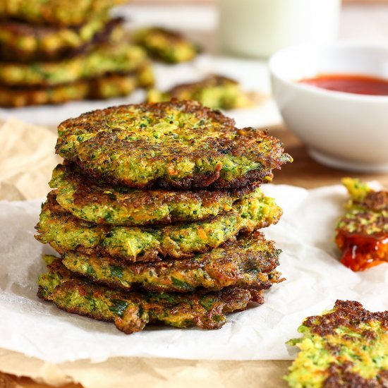 Carrot Broccoli Fritters