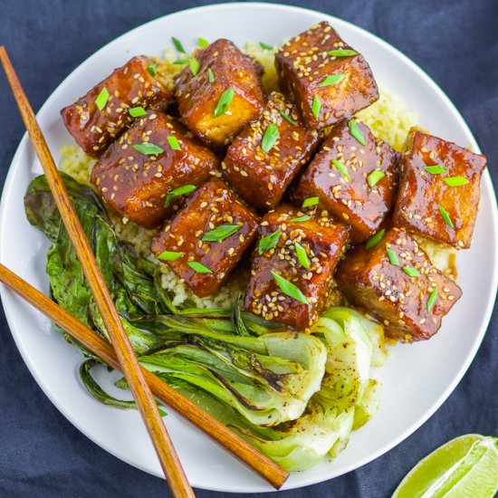 Soy-Brown Sugar Glazed Tofu