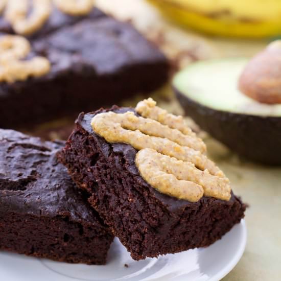 Vegan Avocado Blender Brownies