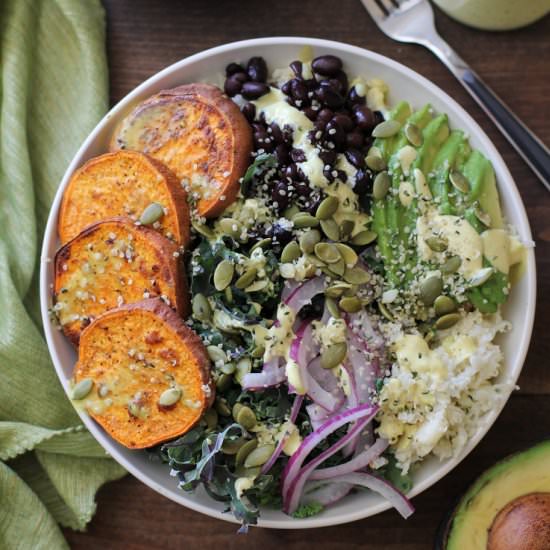 Roasted Sweet Potato Buddha Bowls