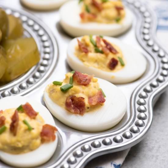 Bacon Ranch Deviled Eggs