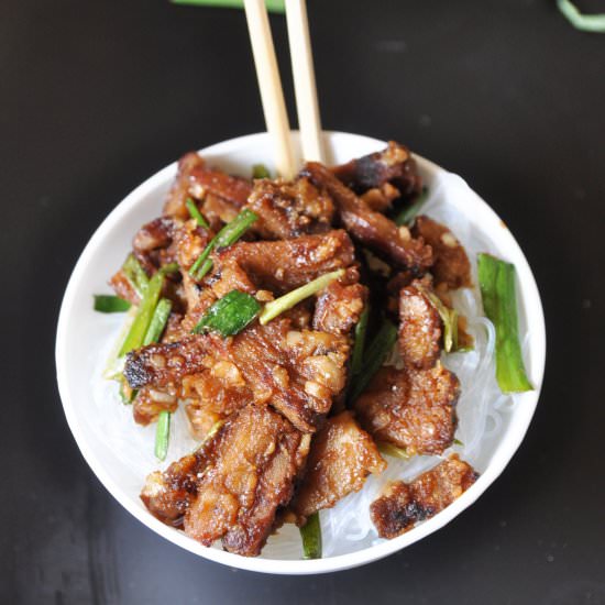 Vegan Mongolian Beef Bowl