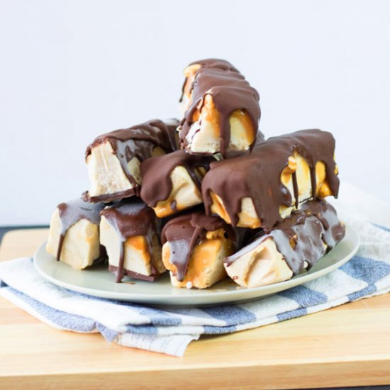 Vegan Ice Cream Snickers Bars