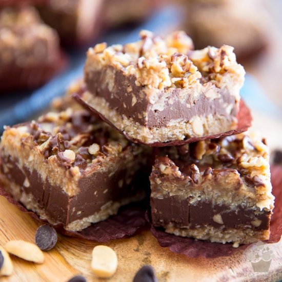 No-Bake Peanut Butter Chocolate Oatmeal Bars