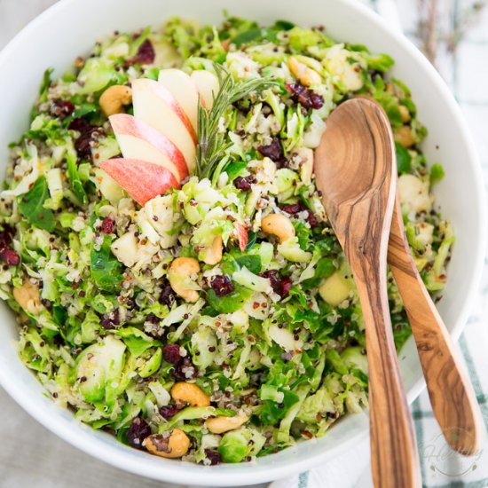 Shaved Brussels Sprouts Quinoa Salad