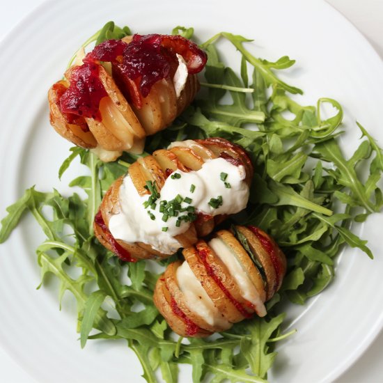 Mini Hasselback Potatoes-3 Ways