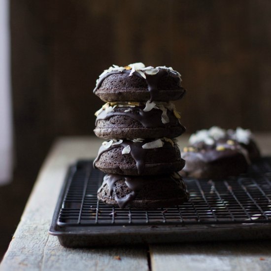 Avocado Dark Chocolate Donuts