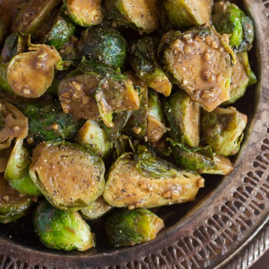 Dijon Balsamic Brussels Sprouts